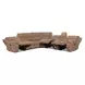 Bronco Plush Tobacco 7 Piece Modular Reclining Sectional with Console and USB Charging