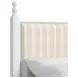 Haven Warm White King Upholstered Finial Poster Bed