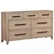Breckenridge Medium Brown 7 Drawer Dresser