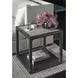 Waverly Ravenwood and Beige Rectangular Stone Top End Table