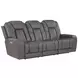 Daniel Gray Triple Power Reclining 87" Sofa with USB Charging