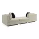 Fusion Beige 3 Piece Modular Sectional with Pillows