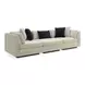 Fusion Beige 3 Piece Modular Sofa Sectional with Pillows