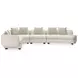 Lumi Beige Performance Fabric 4 Piece Sectional
