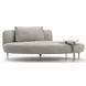 Echo Pale Gray and Champagne Gold 81" Lounge with Accent Table