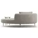 Echo Pale Gray and Champagne Gold 81" Lounge with Accent Table