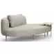 Echo Pale Gray and Champagne Gold 81" Lounge with Accent Table
