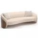 Fleur Ivory and Porcini 102" Sofa with Pillows