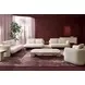 Overlap Latte and Travertine Rectangular Cocktail Table