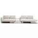 Overlap Ecru 3 Piece Modular Sectional with Armless Bumper