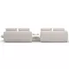 Overlap Ecru 3 Piece Modular Sectional with Armless Bumper