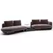 Overlap Dark Taupe 3 Piece Modular Sectional with RAF Loveseat