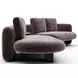 Overlap Dark Taupe 3 Piece Modular Sectional with RAF Loveseat