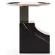 Overlap Nero Marquina and Whisper of Gold Sectional Accent Table
