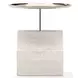 Overlap Travertine and Whisper of Gold Sectional Accent Table