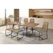 Uptown Light Walnut and Black Dining Bench