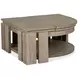 Conrad Stone Harbor Gray Free Form Lift Top Cocktail Table