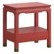 Eave Red Rectangular Bedside Table with 1 Drawer