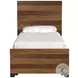 Urban Rustic Brushed Wheat Twin Bed with Storage
