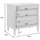 Oakridge Medley Piano Brown 3 Drawer Nightstand with USB Charging and LED Lighting