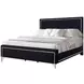 Ava Black California King Upholstered Panel Bed