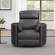 Arcadia Vintage Slate Leather Swivel Glider Power Recliner with USB Charging