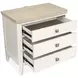 Whisperbay Sea Pearl and Driftwood 3 Drawer Nightstand with USB Charging