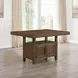 Garland Brown 80" Extendable Rectangular Counter Height Table with Storage