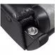 Nikko Black 84" Reclining Sofa with Nailhead Trim