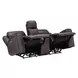 Maveric Bette Coffee 79" Zero Gravity Triple Power Reclining Loveseat with Console and USB Charging