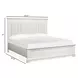 Kingston Whisper White and Gray Queen Upholstered Panel Bed