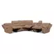 Bronco Plush Tobacco 6 Piece Modular Reclining Sectional with Console and USB Charging