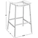 Zena Clear 30" Backless Barstool Set of 2