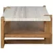 Goldmere Honey Wheat and White Rectangular Granite Top Occassional Table Set