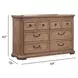 Adler Court Florentine Walnut 6 Drawer Dresser