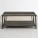 Harper Brown Rectangular Cocktail Table with Sintered Stone Inlay