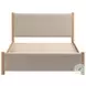 Hadi Beige And Natural Queen Upholstered Panel Bed