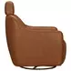 Milanoir Renaissance Cinnamon Leather Upholstered Swivel Gliding Accent Chair
