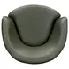 Valdoro Lyric Sage Leather Upholstered Swivel Club Chair