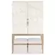 Melange Cream and Champagne Dream Weaver 2 Door Bar Cabinet with LED