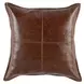 Soco Leather Kona Brown 22 x 22" Accent Pillow Set of 2