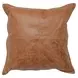 Soco Leather Dumont Chestnut 22 x 22" Accent Pillow Set of 2