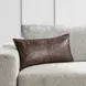 Soco Leather Parsons Cocoa Rectangular Accent Pillow Set of 2