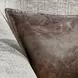 Soco Leather Parsons Cocoa Rectangular Accent Pillow Set of 2