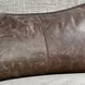 Soco Leather Parsons Cocoa Rectangular Accent Pillow Set of 2