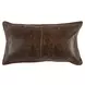 Soco Leather Parsons Cocoa Rectangular Accent Pillow Set of 2