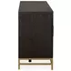 Fernholt Coffee Bean and Burnished Brass 84" TV Stand