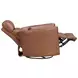 Arcadia Vintage Whiskey Leather Swivel Glider Power Recliner with USB Charging