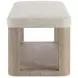 Loggia Beige Performance Fabric 58" Bed Bench with Storage