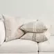 Repose Ria Natural and Black Square Accent Pillow Set of 2